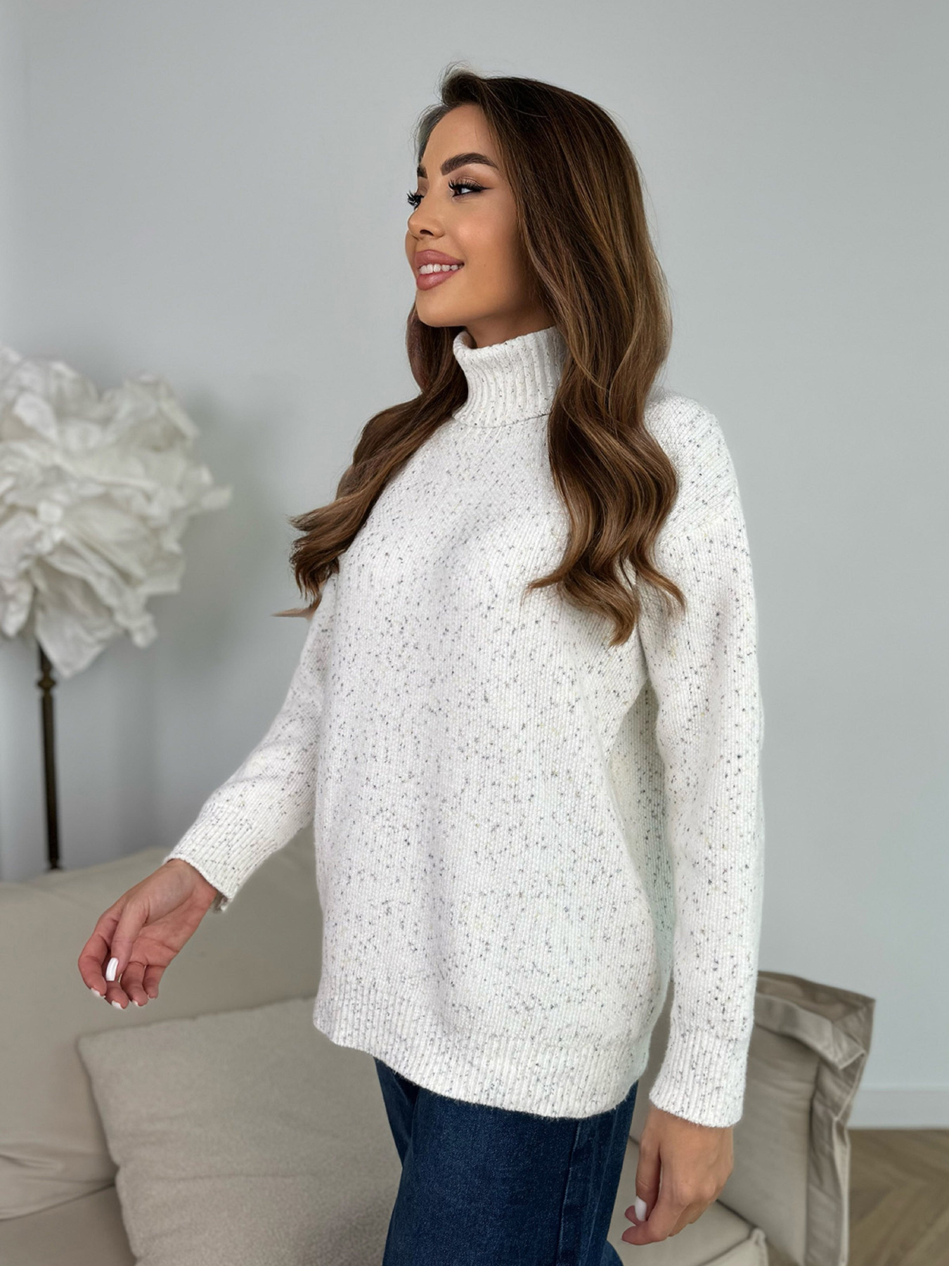 Свитер ISSA Plus модель WN20-673_белый Фото