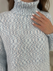 Свитер ISSA Plus модель WN20-673_голубой Фото