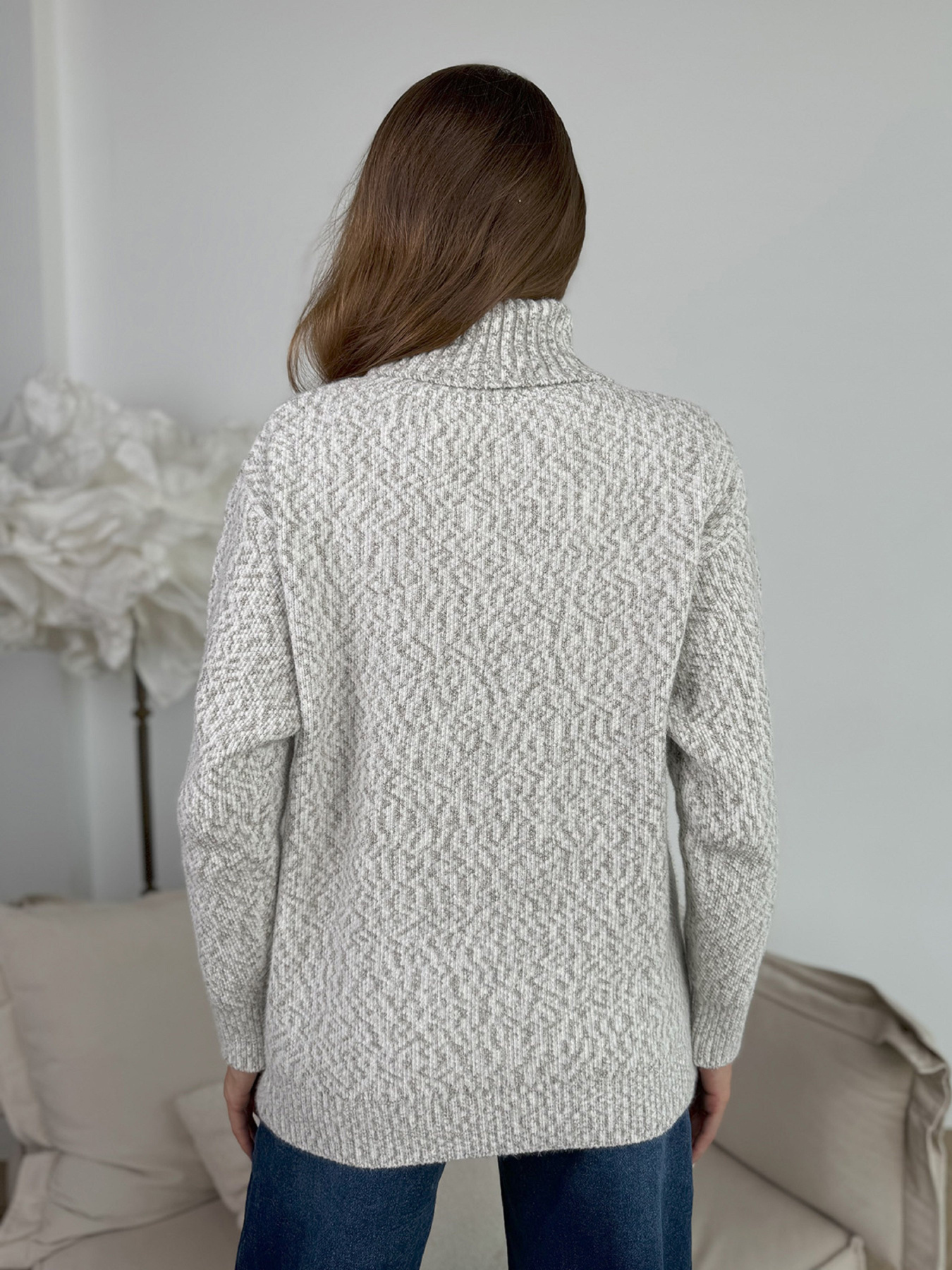 Свитер ISSA Plus модель WN20-673_серый Фото