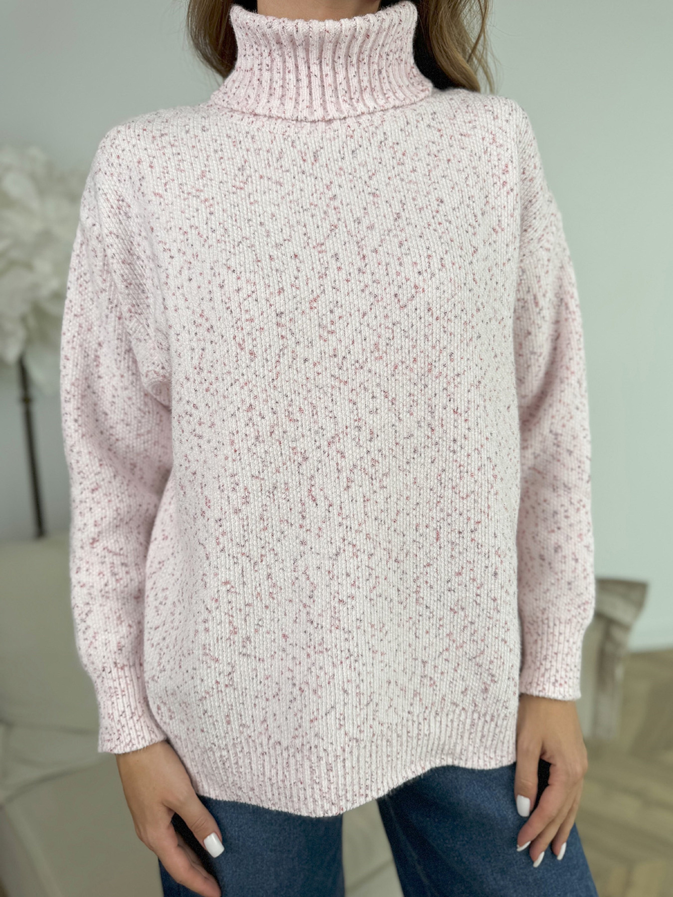 Свитер ISSA Plus модель WN20-673_розовый Фото