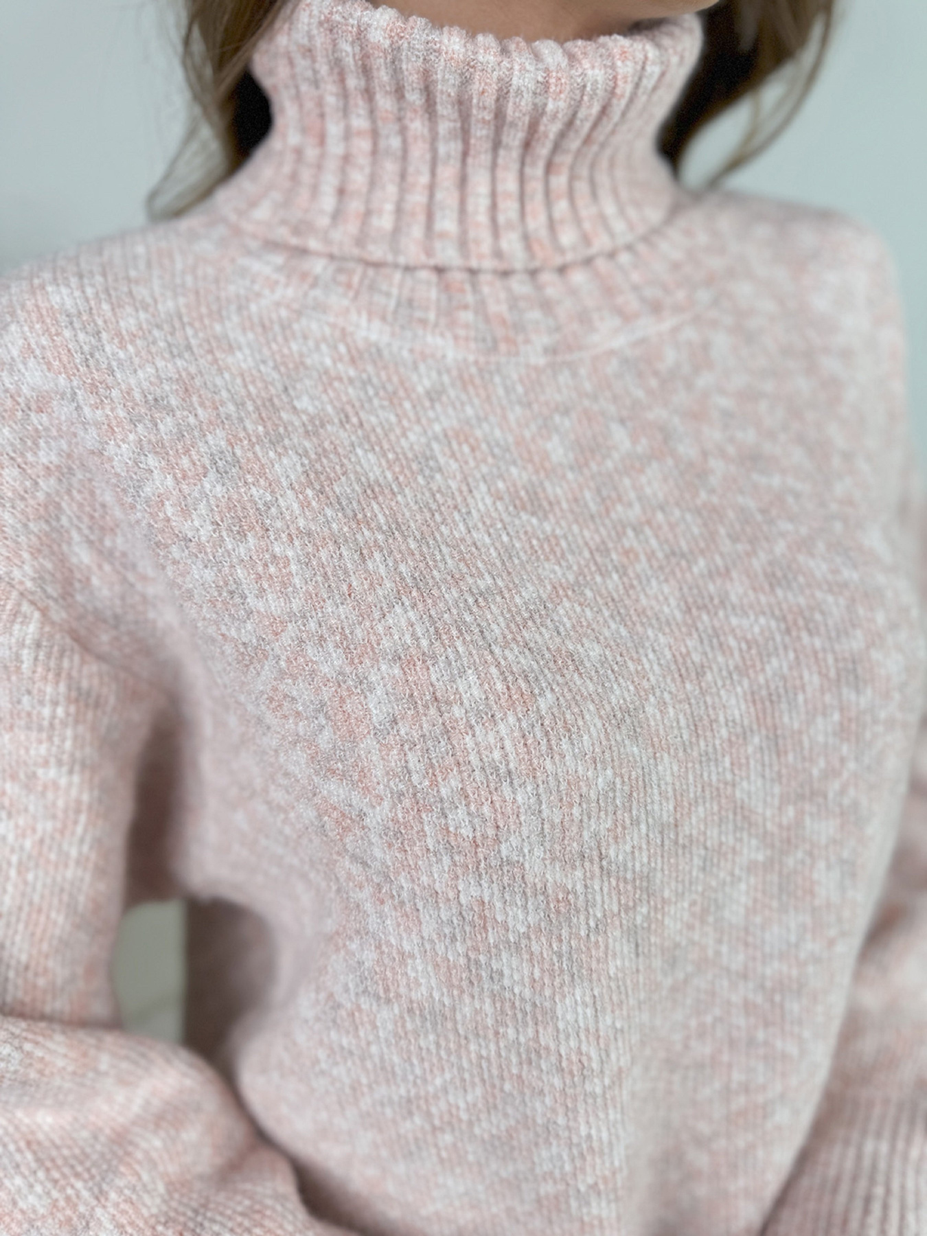 Свитер ISSA Plus модель WN20-673_персиковый Фото