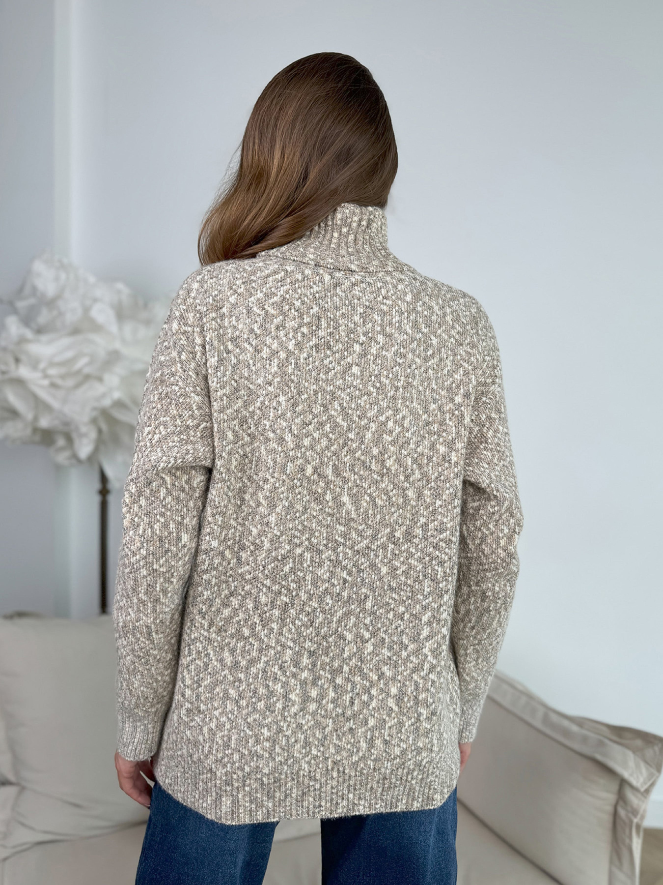 Свитер ISSA Plus модель WN20-673_коричневый Фото