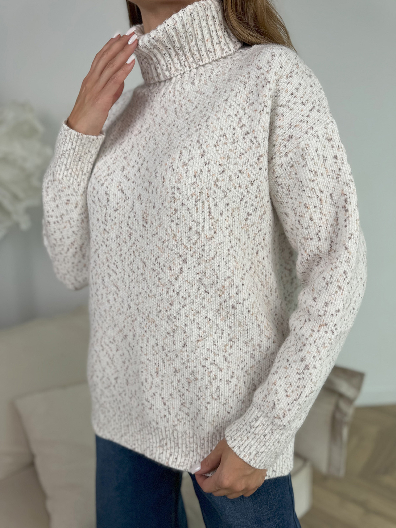 Светр ISSA Plus модель WN20-673_светло_бежевый Фото