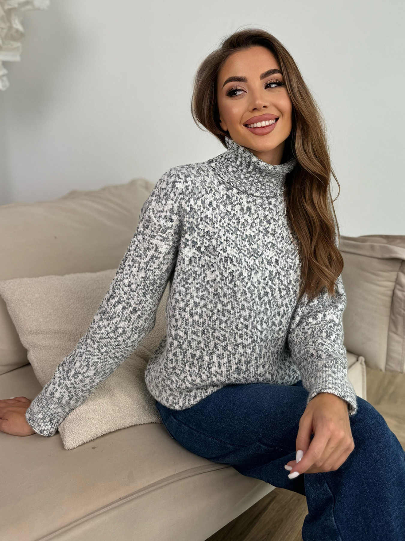 Свитер ISSA Plus модель WN20-673_темно_серый Фото