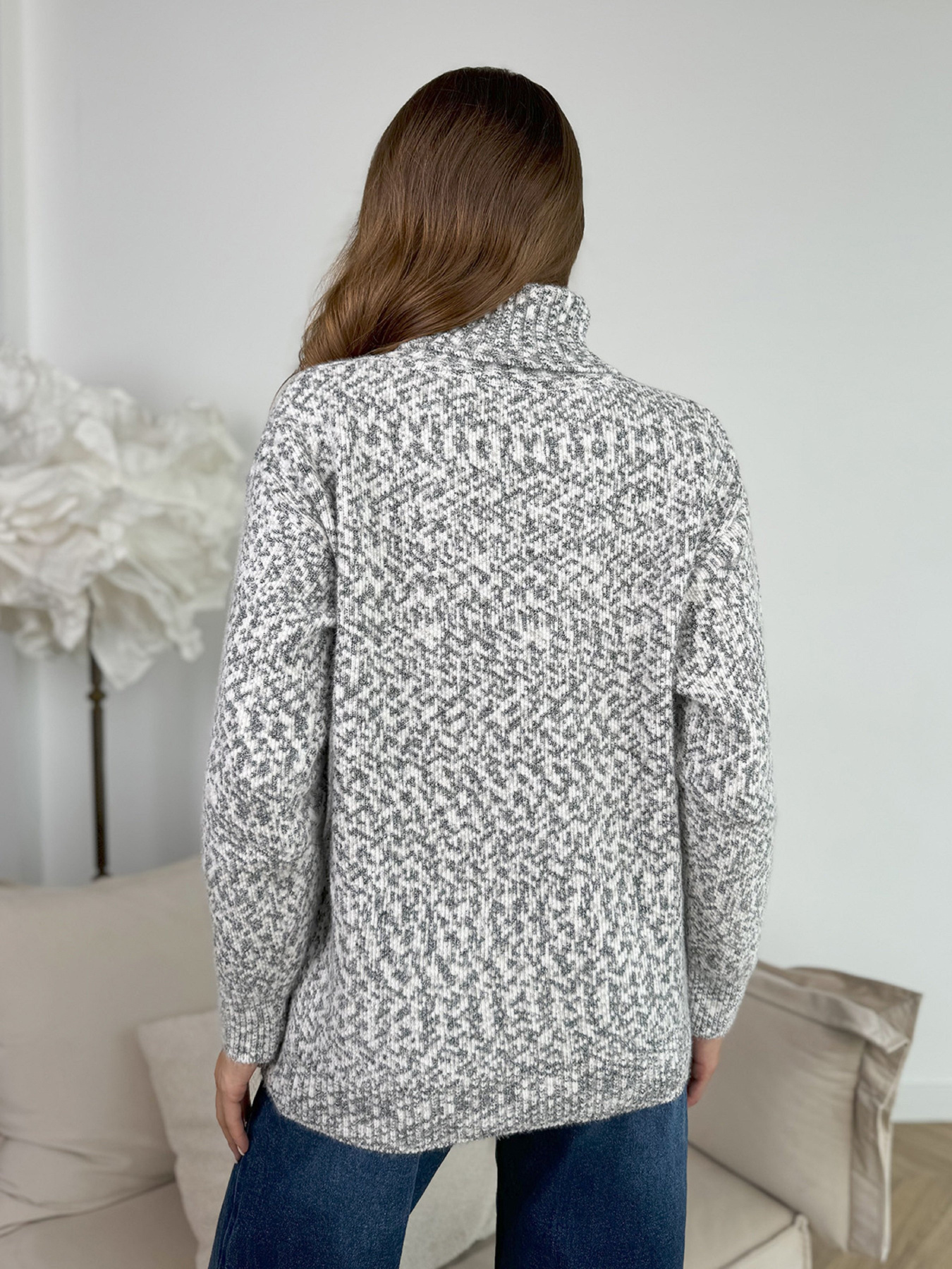 Свитер ISSA Plus модель WN20-673_темно_серый Фото