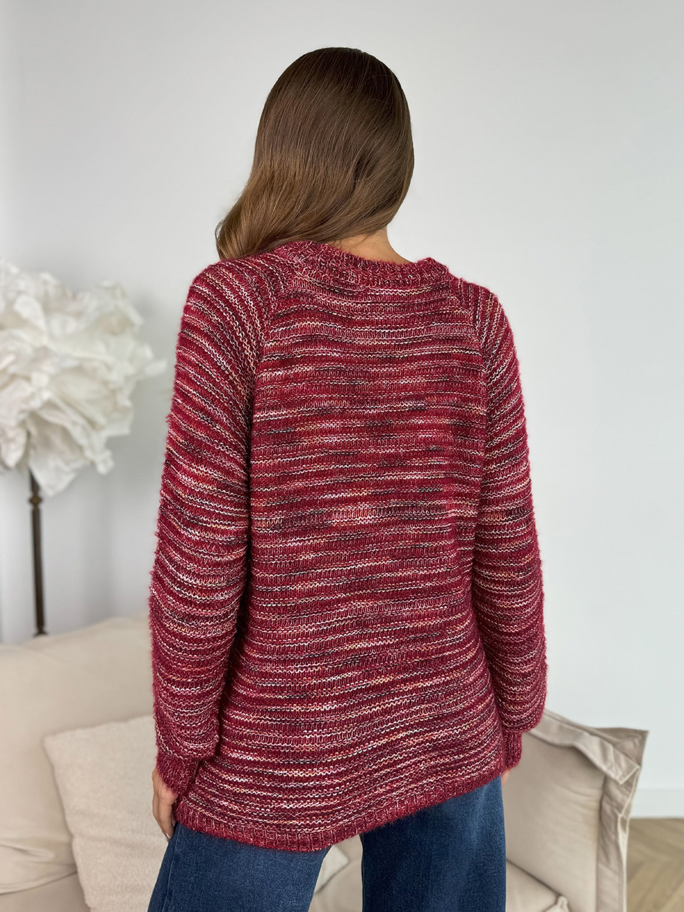 Джемпер ISSA Plus модель WN20-674_бордовый Джемпер ISSA Plus модель WN20-674_бордовый Фото