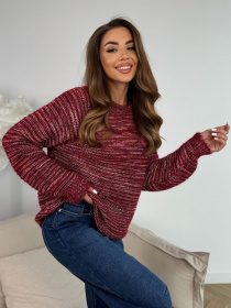 Джемпер ISSA Plus модель WN20-674_бордовый Джемпер ISSA Plus модель WN20-674_бордовый Фото