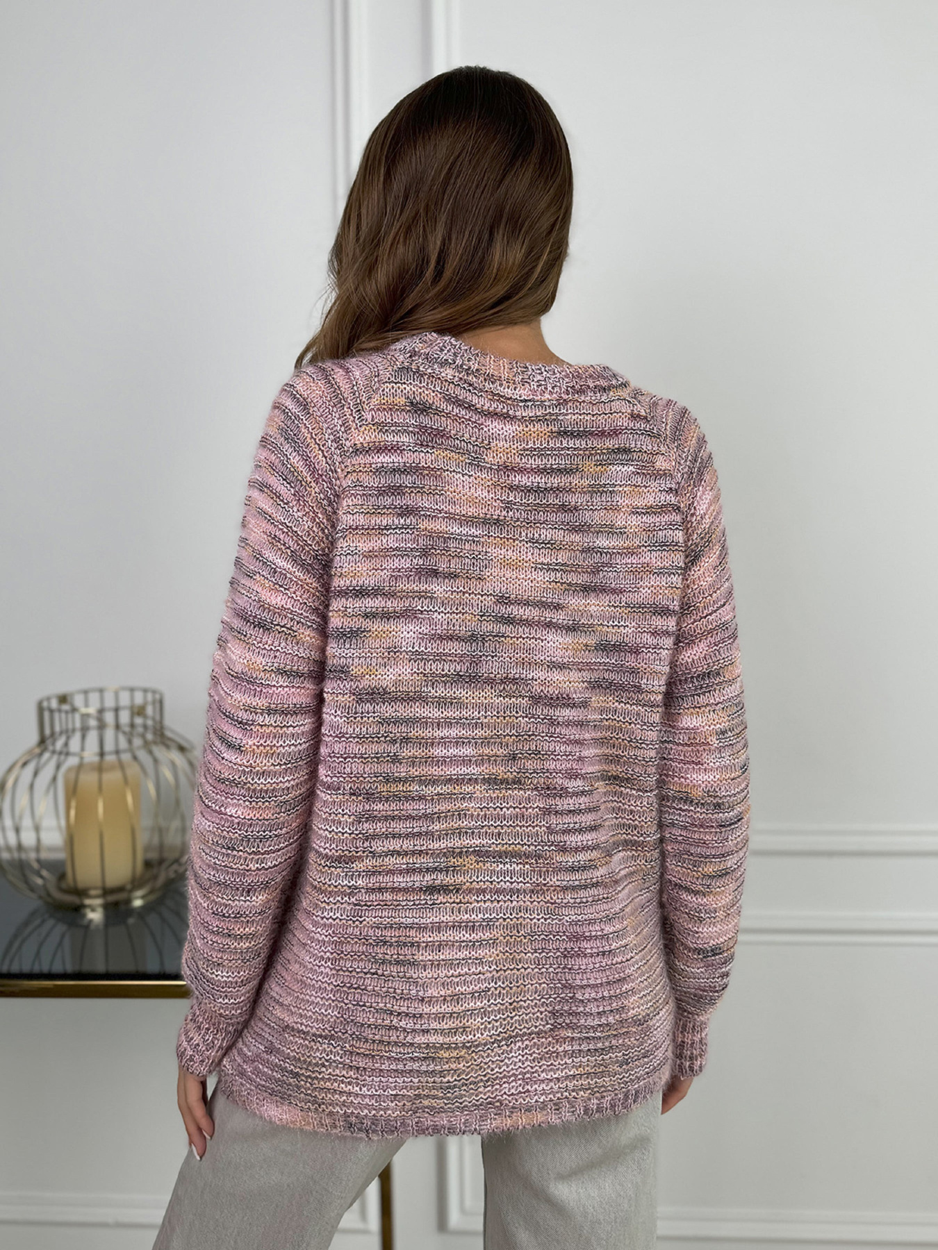 Джемпер ISSA Plus модель WN20-674_розовый Фото