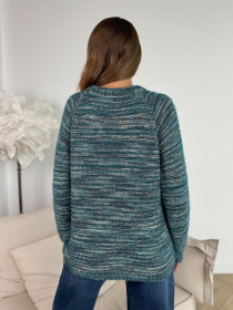 Джемпер ISSA Plus модель WN20-674_бирюзовый Фото