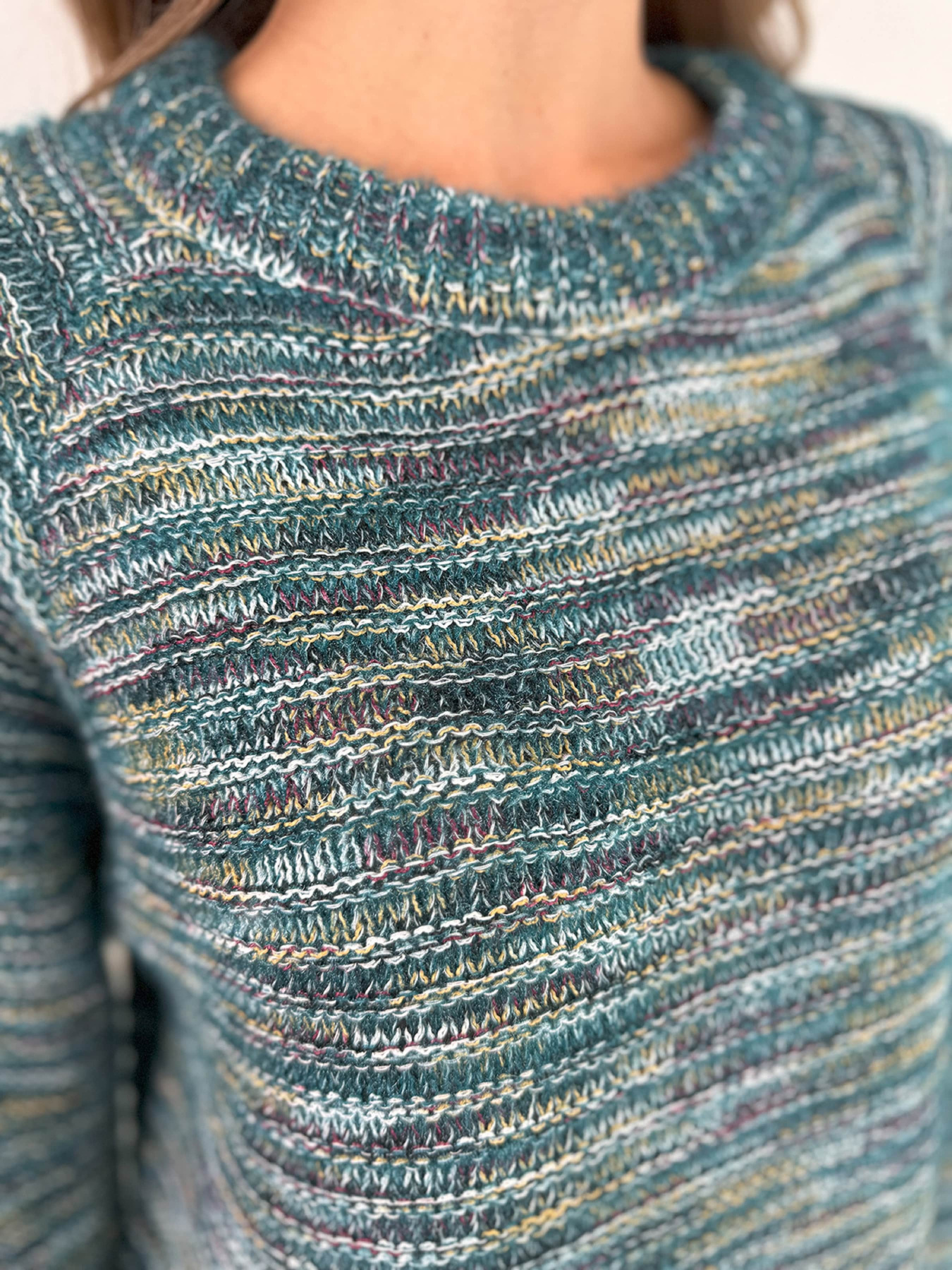 Джемпер ISSA Plus модель WN20-674_бирюзовый Фото