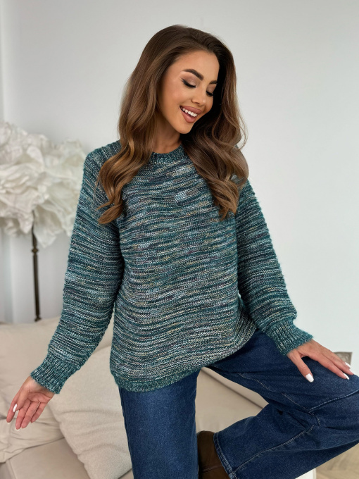 Джемпер ISSA Plus модель WN20-674_бирюзовый Фото