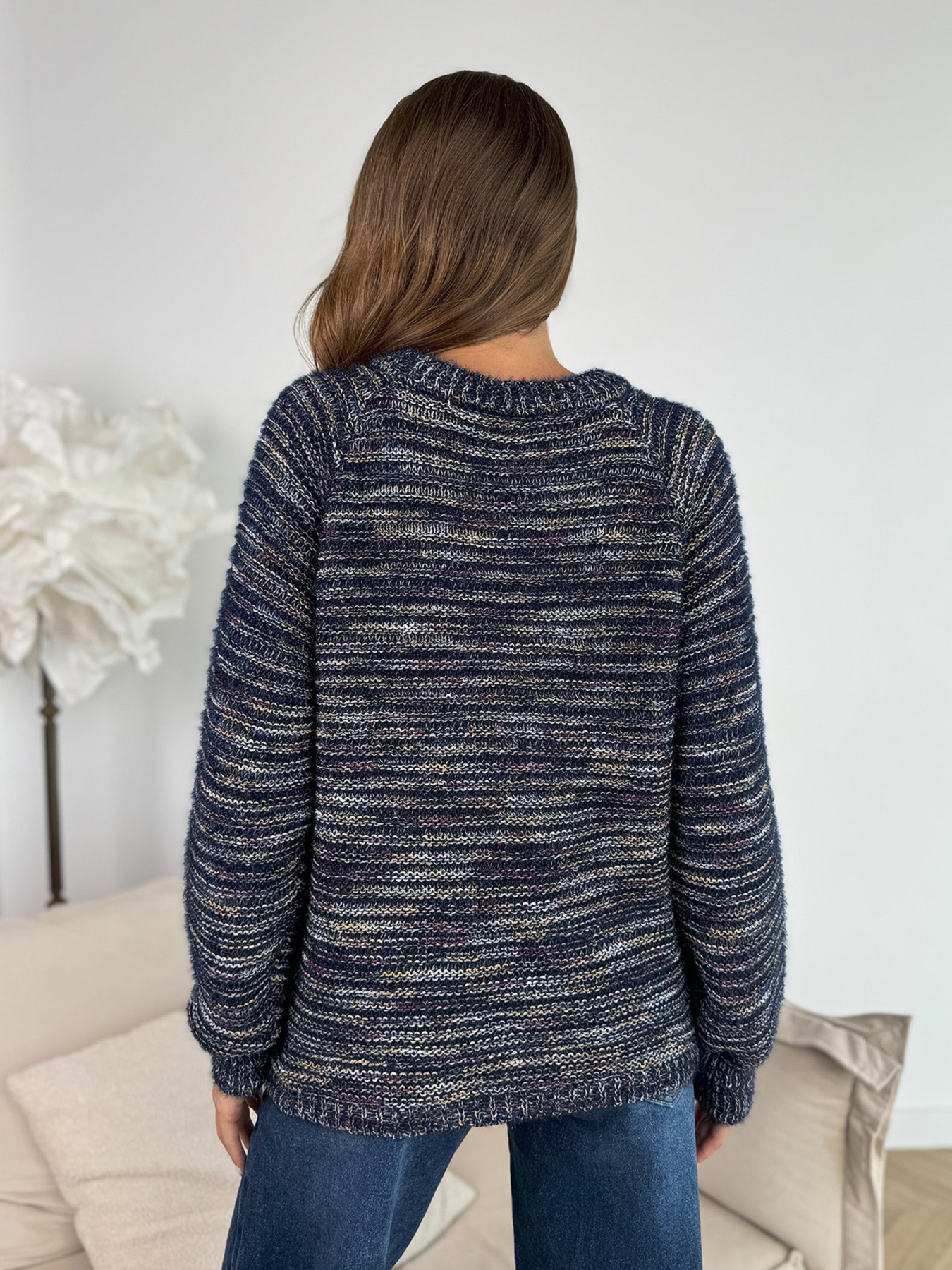 Джемпер ISSA Plus модель WN20-674_темно_синий Джемпер ISSA Plus модель WN20-674_темно_синий Фото