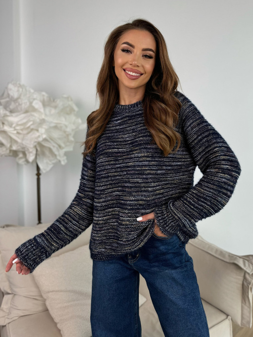 Джемпер ISSA Plus модель WN20-674_темно_синий Фото