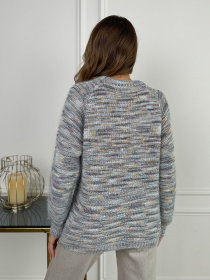 Джемпер ISSA Plus модель WN20-674_голубой Фото