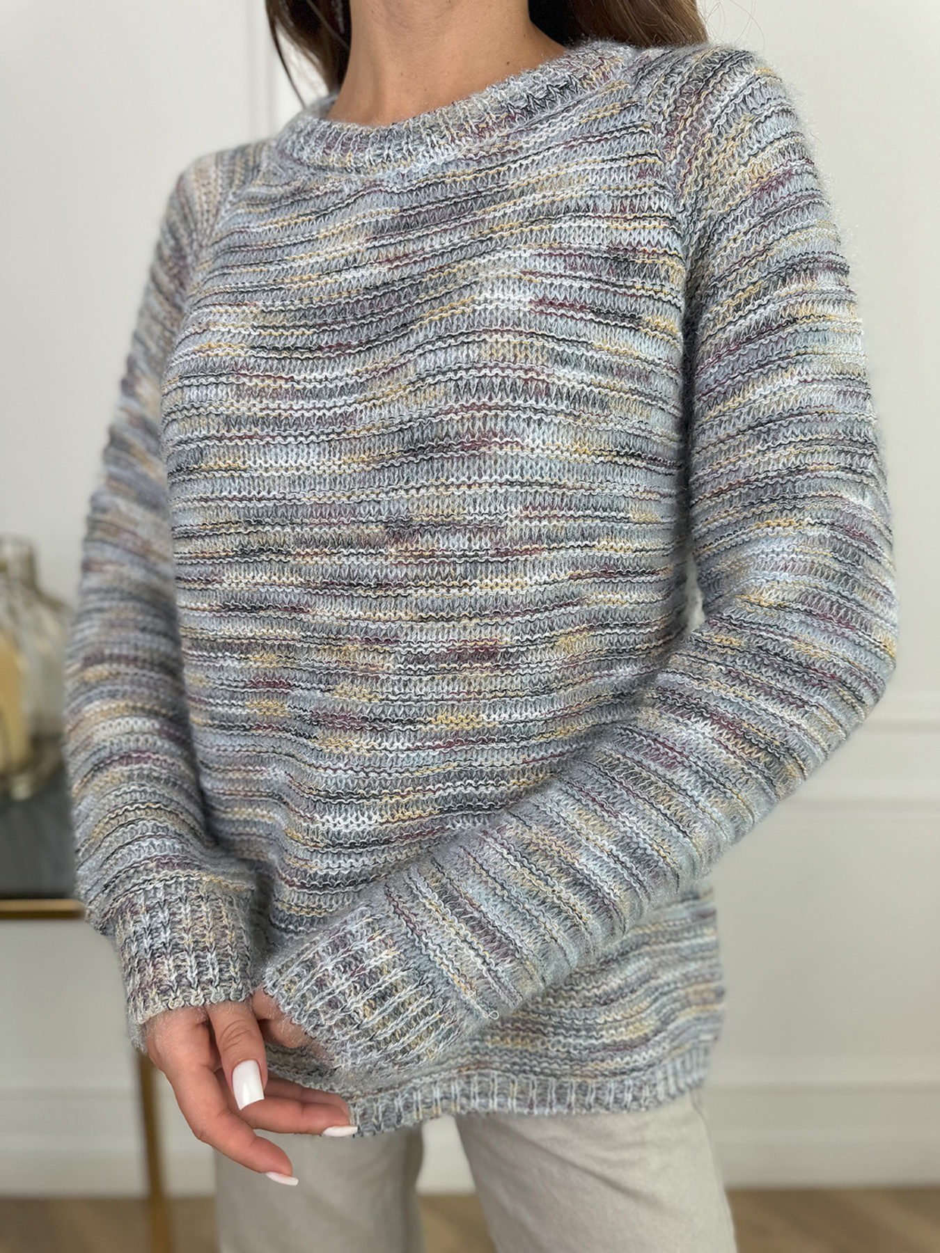 Джемпер ISSA Plus модель WN20-674_голубой Джемпер ISSA Plus модель WN20-674_голубой Фото