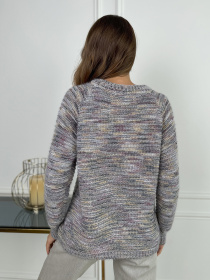 Джемпер ISSA Plus модель WN20-674_серый Фото