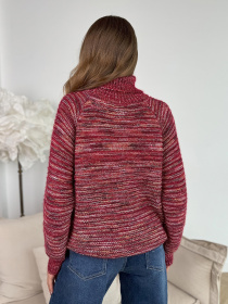 Свитер ISSA Plus модель WN20-675_бордовый Фото