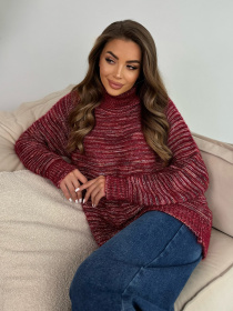 Свитер ISSA Plus модель WN20-675_бордовый Фото