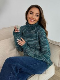 Свитер ISSA Plus модель WN20-675_бирюзовый Фото