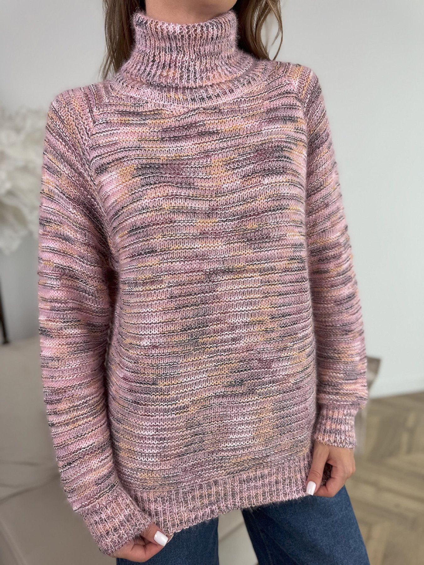 Свитер ISSA Plus модель WN20-675_розовый Фото