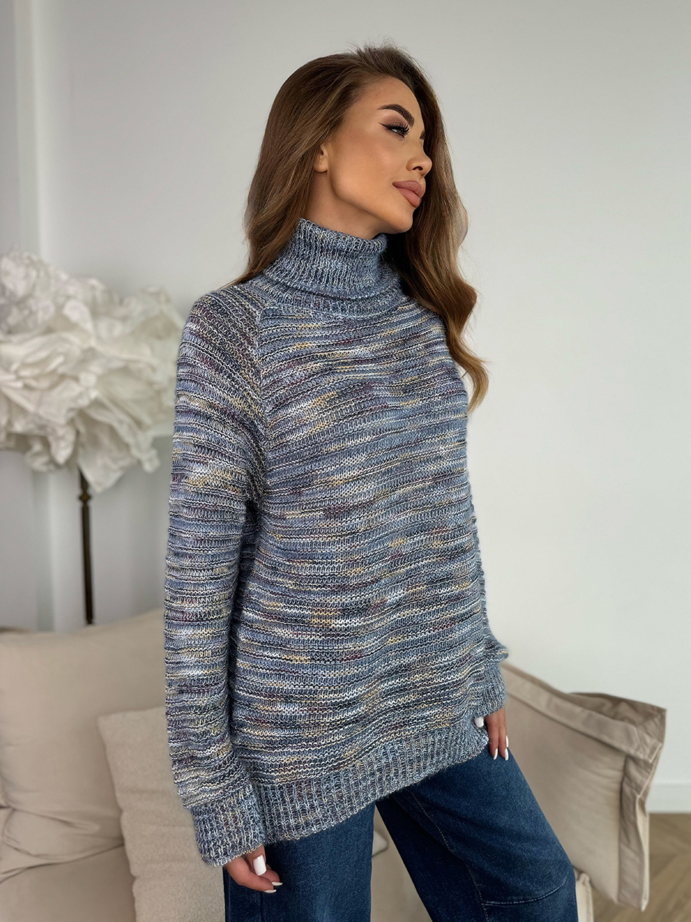 Свитер ISSA Plus модель WN20-675_синий Фото