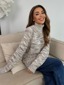 Свитер ISSA Plus модель WN20-675_бежевый Фото