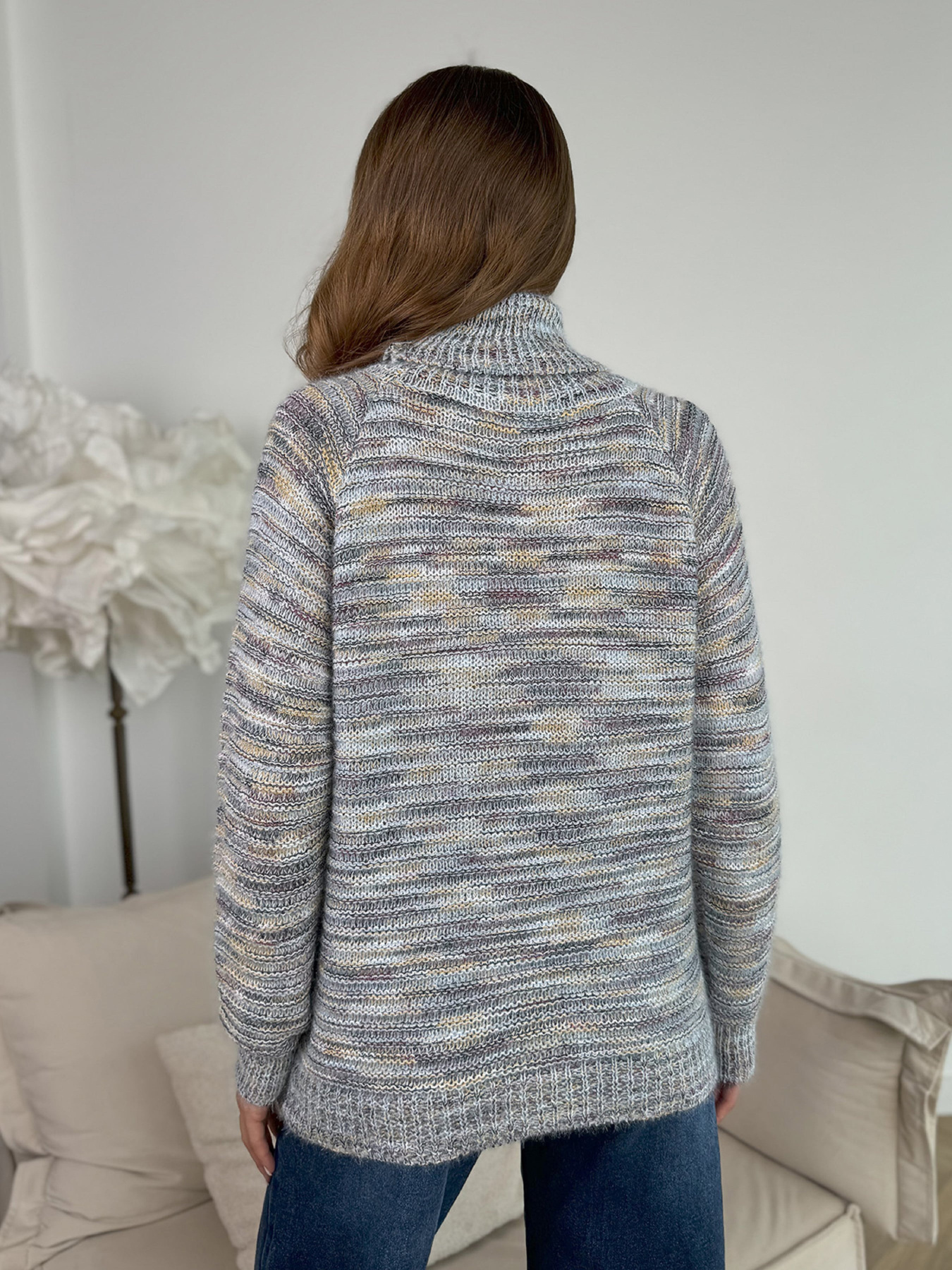 Свитер ISSA Plus модель WN20-675_голубой Фото