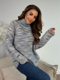 Свитер ISSA Plus модель WN20-675_голубой Свитер ISSA Plus модель WN20-675_голубой Фото