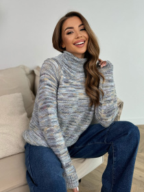 Свитер ISSA Plus модель WN20-675_голубой Свитер ISSA Plus модель WN20-675_голубой Фото