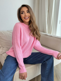 Свитер ISSA Plus модель WN20-676_розовый Фото