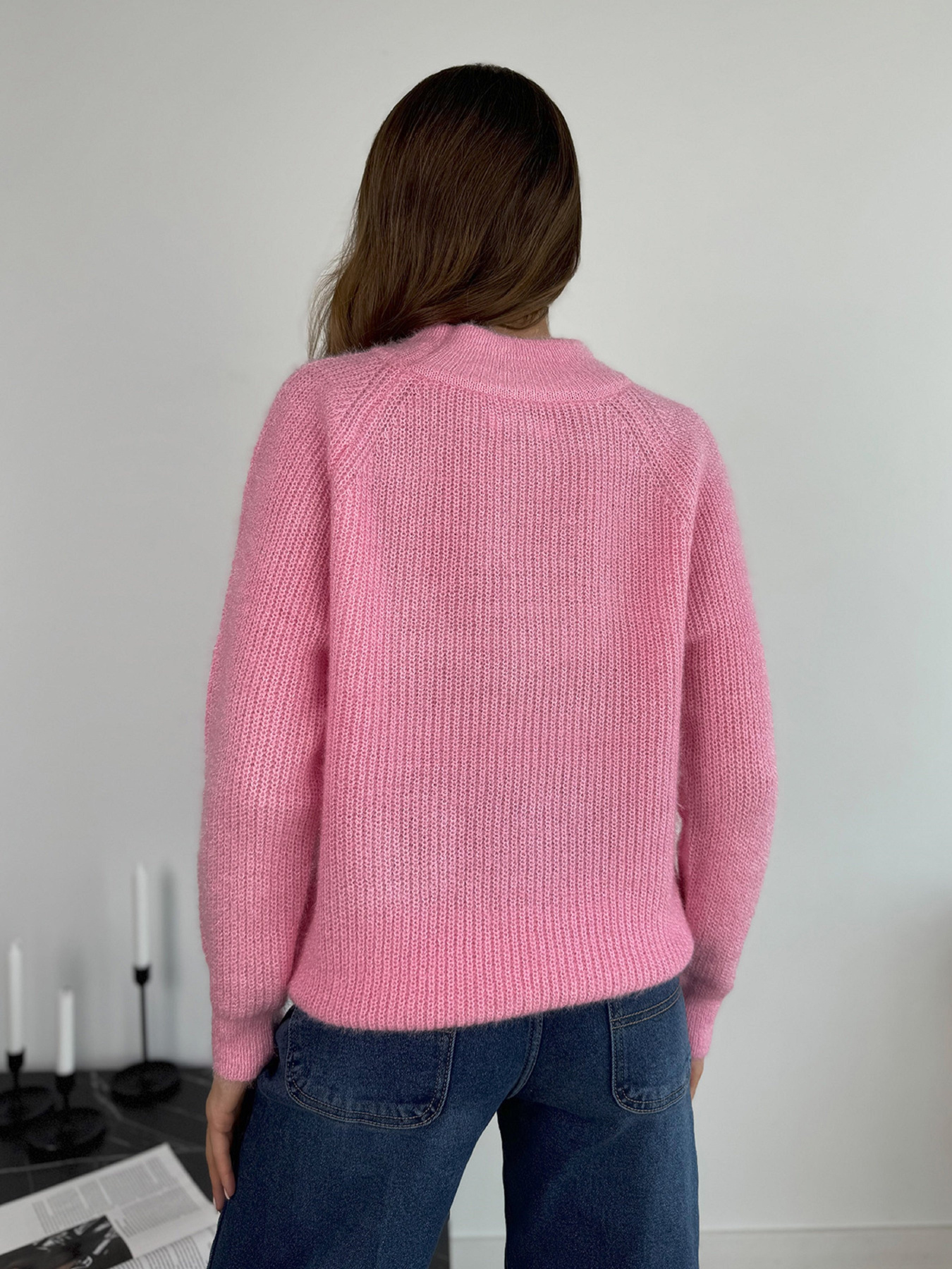 Свитер ISSA Plus модель WN20-676_розовый Фото