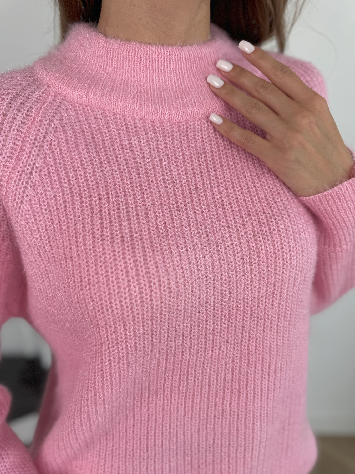 Свитер ISSA Plus модель WN20-676_розовый Фото
