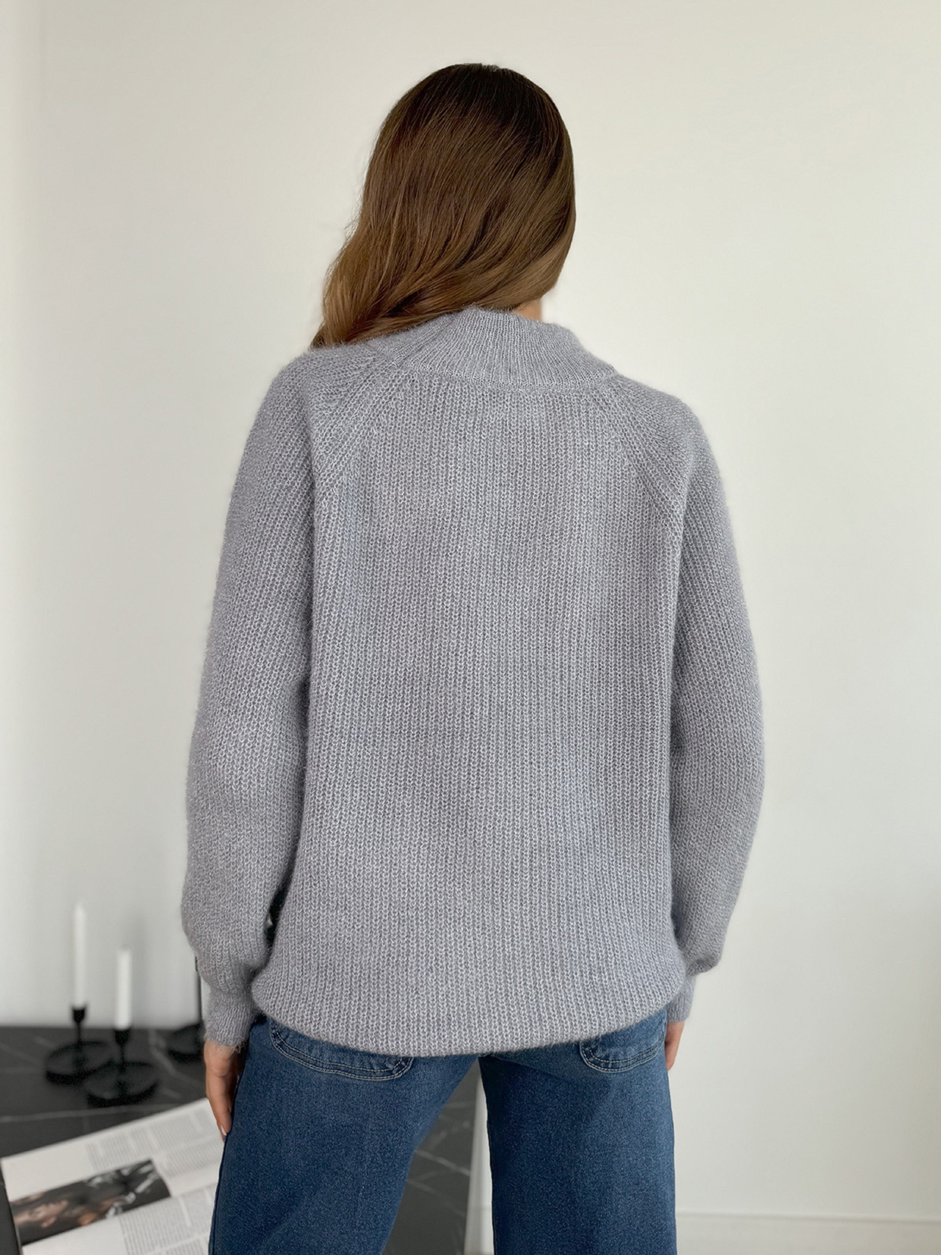 Светр ISSA Plus модель WN20-676_серый Фото