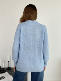 Свитер ISSA Plus модель WN20-676_голубой Фото