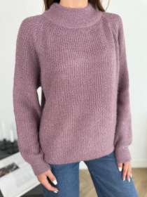 Светр ISSA Plus модель WN20-676_сиреневый Фото