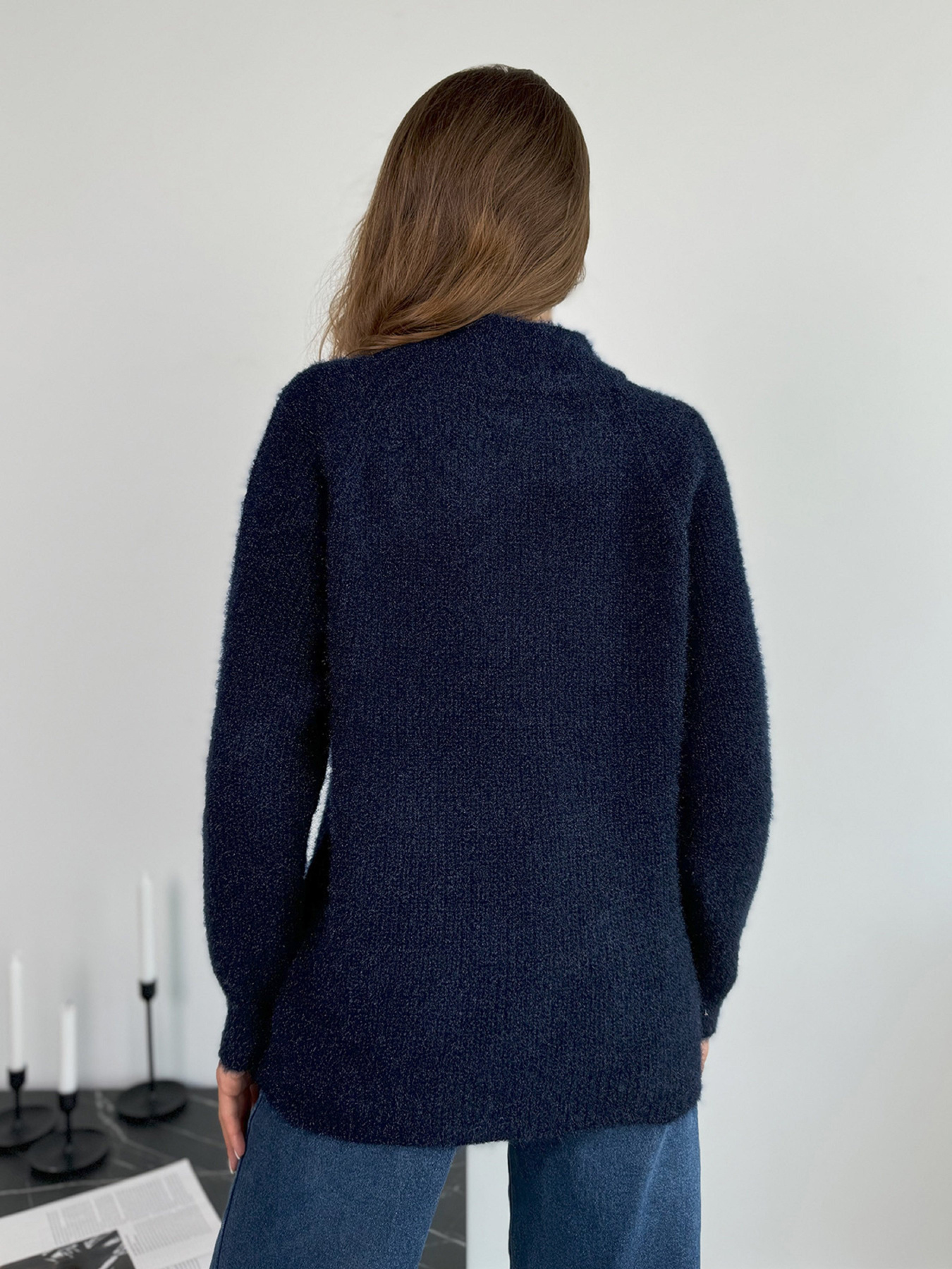 Свитер ISSA Plus модель WN20-676_темно_синий Фото