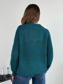 Свитер ISSA Plus модель WN20-676_бирюзовый Фото