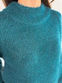 Свитер ISSA Plus модель WN20-676_бирюзовый Фото