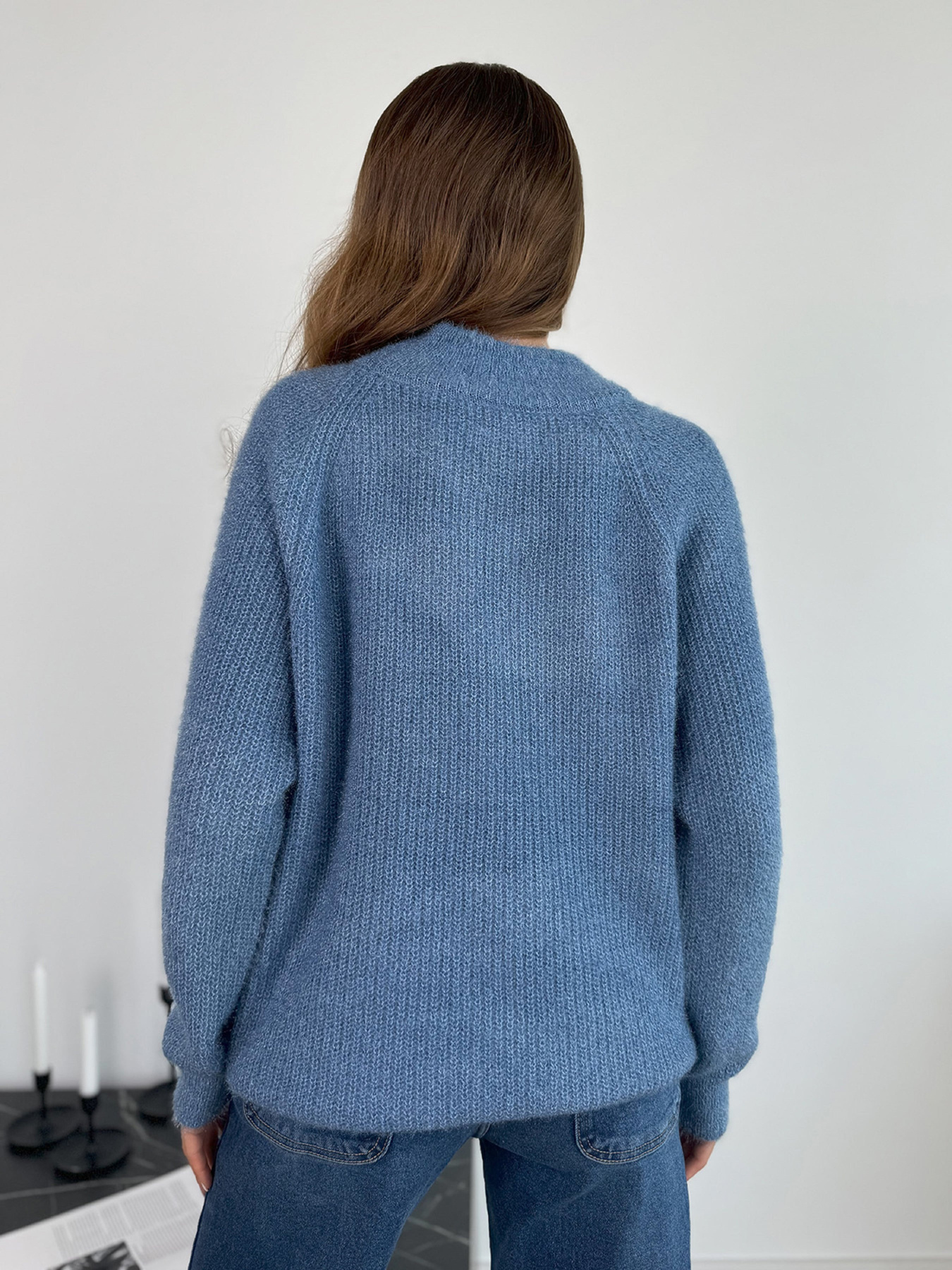 Свитер ISSA Plus модель WN20-676_синий Фото