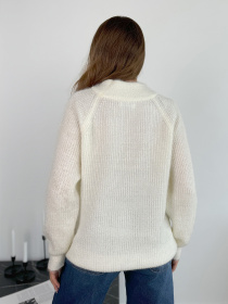 Светр ISSA Plus модель WN20-676_молочный Фото