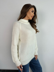 Свитер ISSA Plus модель WN20-676_молочный Фото