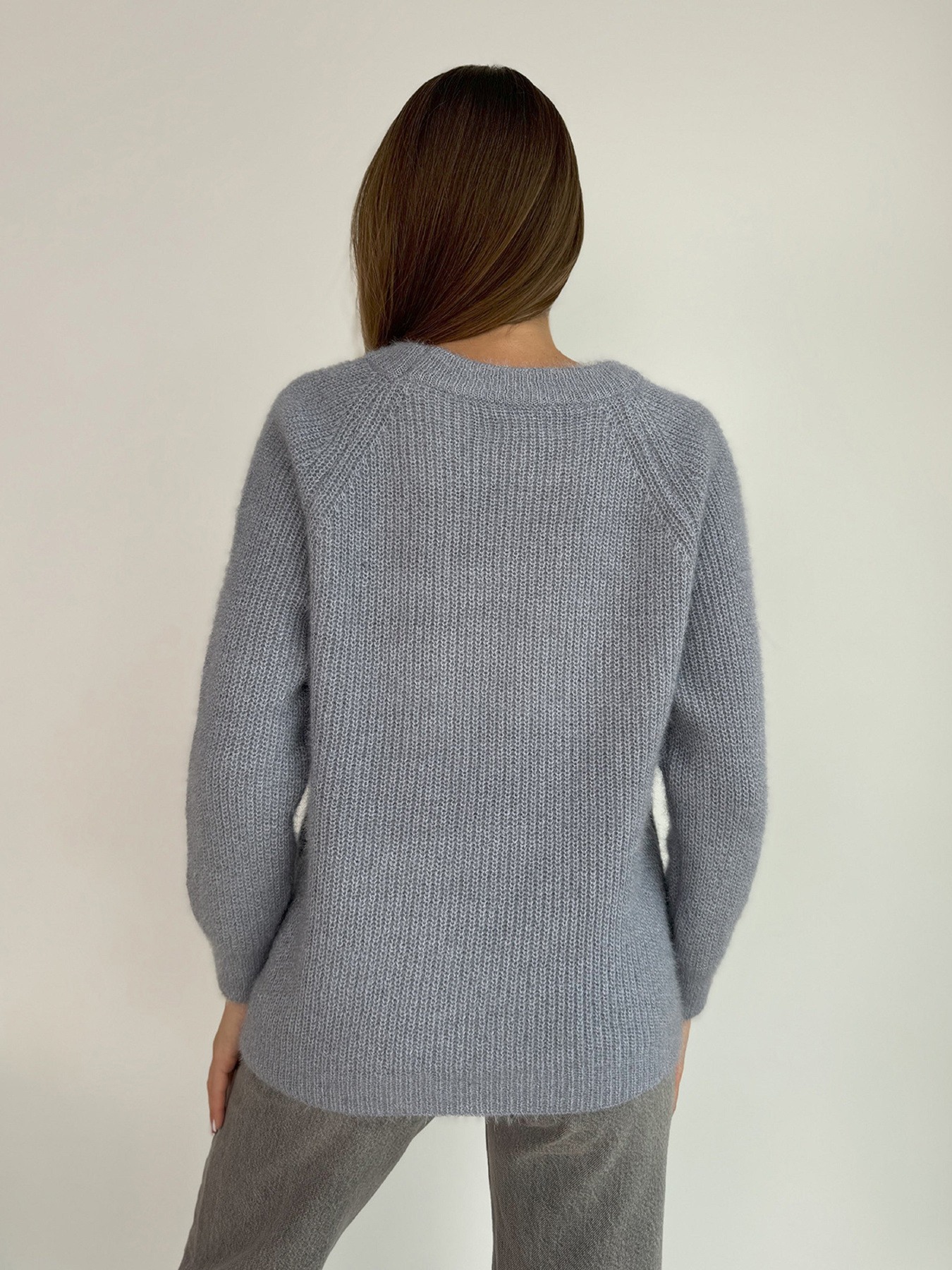 Джемпер ISSA Plus модель WN20-677_серый Фото