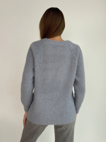 Джемпер ISSA Plus модель WN20-677_серый Фото