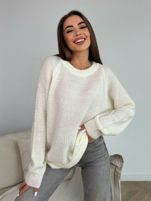 Джемпер ISSA Plus модель WN20-677_молочный Фото