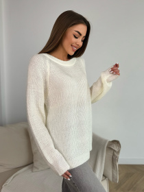 Джемпер ISSA Plus модель WN20-677_молочный Фото