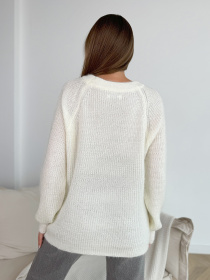 Джемпер ISSA Plus модель WN20-677_молочный Фото