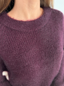 Джемпер ISSA Plus модель WN20-677_фиолетовый Фото