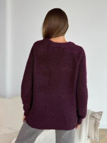 Джемпер ISSA Plus модель WN20-677_фиолетовый Фото