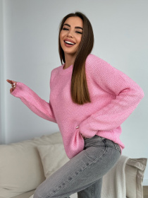 Джемпер ISSA Plus модель WN20-677_розовый Джемпер ISSA Plus модель WN20-677_розовый Фото