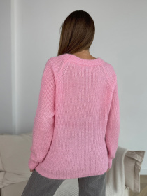 Джемпер ISSA Plus модель WN20-677_розовый Джемпер ISSA Plus модель WN20-677_розовый Фото